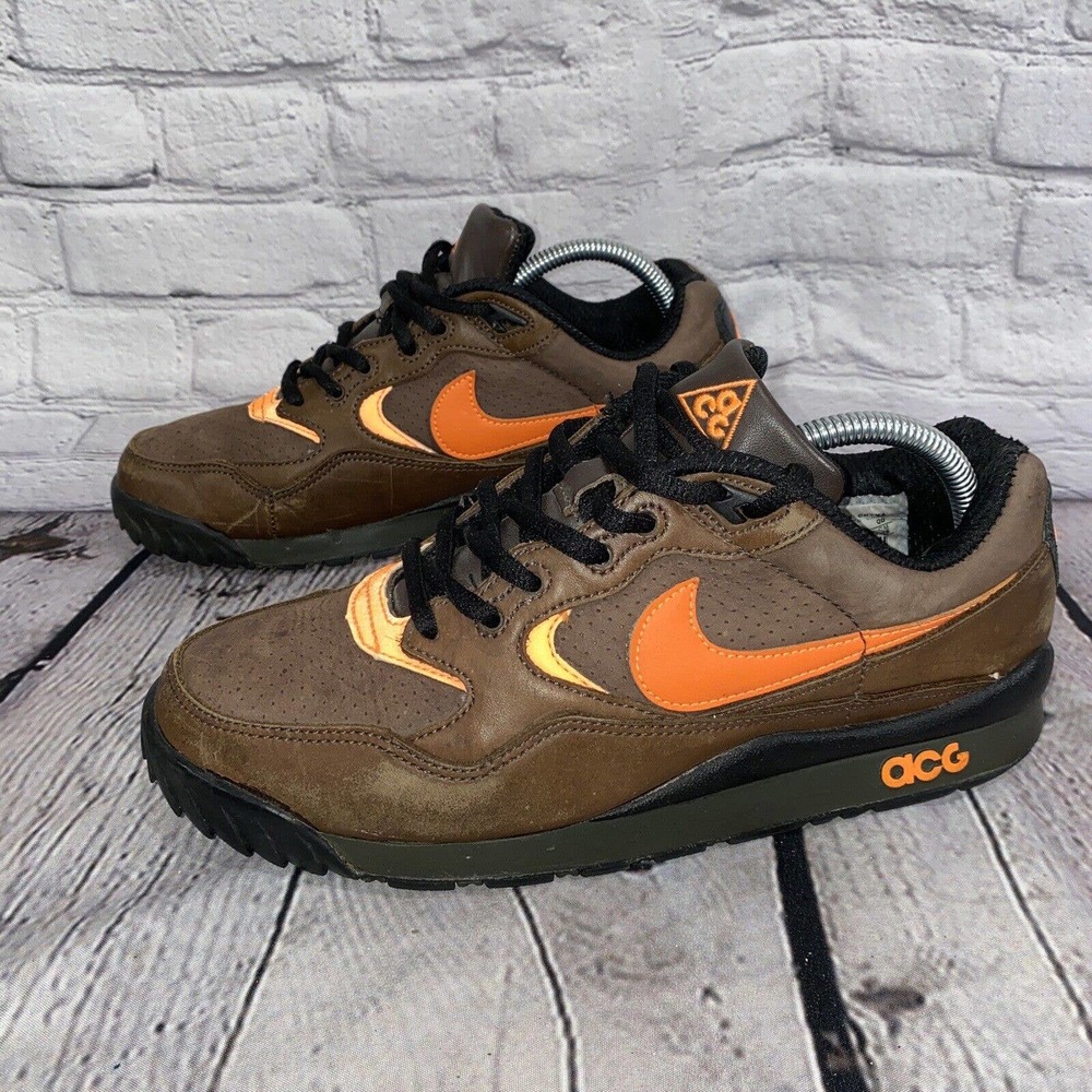 Nike Air ACG Wildwood Brown Orange 8 Utility Outdoor Hiking Sneakers 377757-281